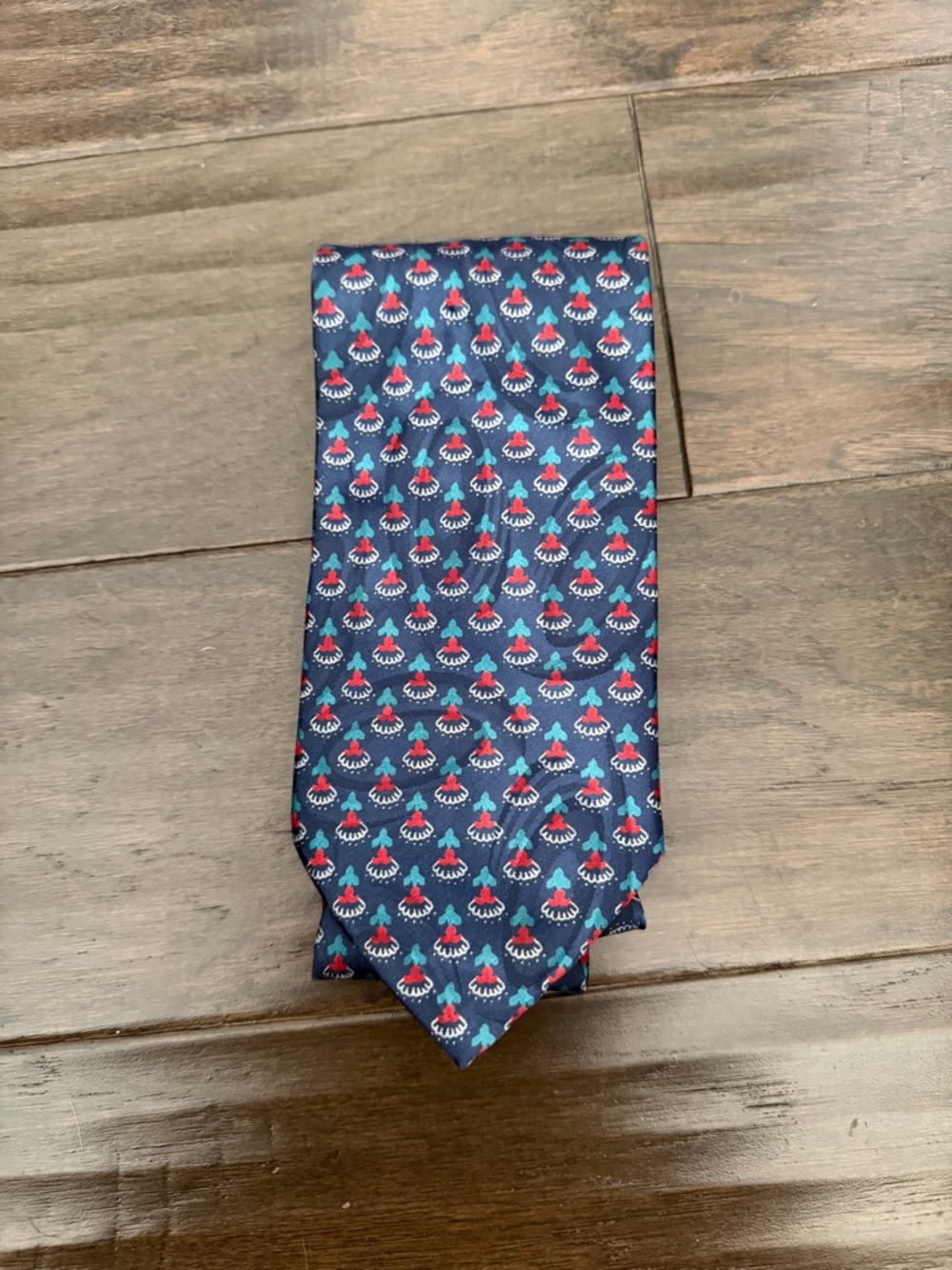 Vintage Christian Dior Monsieur Navy Red Rocketship Tie